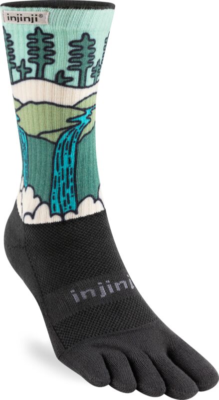 INJINJI TRAIL MIDWEIGHT CREW MID Midnight, Tåstrumpor - View #4